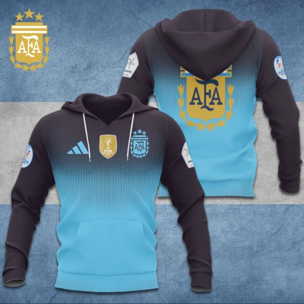 Premium Argentina Football Gradient Style Hoodie