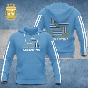 Argentina Football Gifts For Fan Blue Hoodie