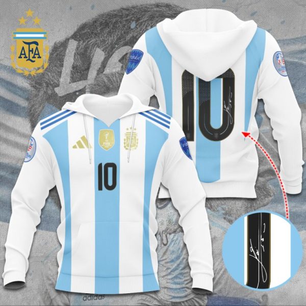 Premium Lionel Messi x Argentina Team Signatures Hoodie