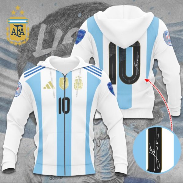 Premium Lionel Messi x Argentina Team Signatures Hoodie