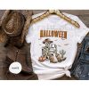 Western Cowboy Skeleton Coffee Shirt, Just Waiting for Halloween Tee, Coffee Lovers Gift, Funny Skull Vintage Tshirt, Holiday Fall Crewneck